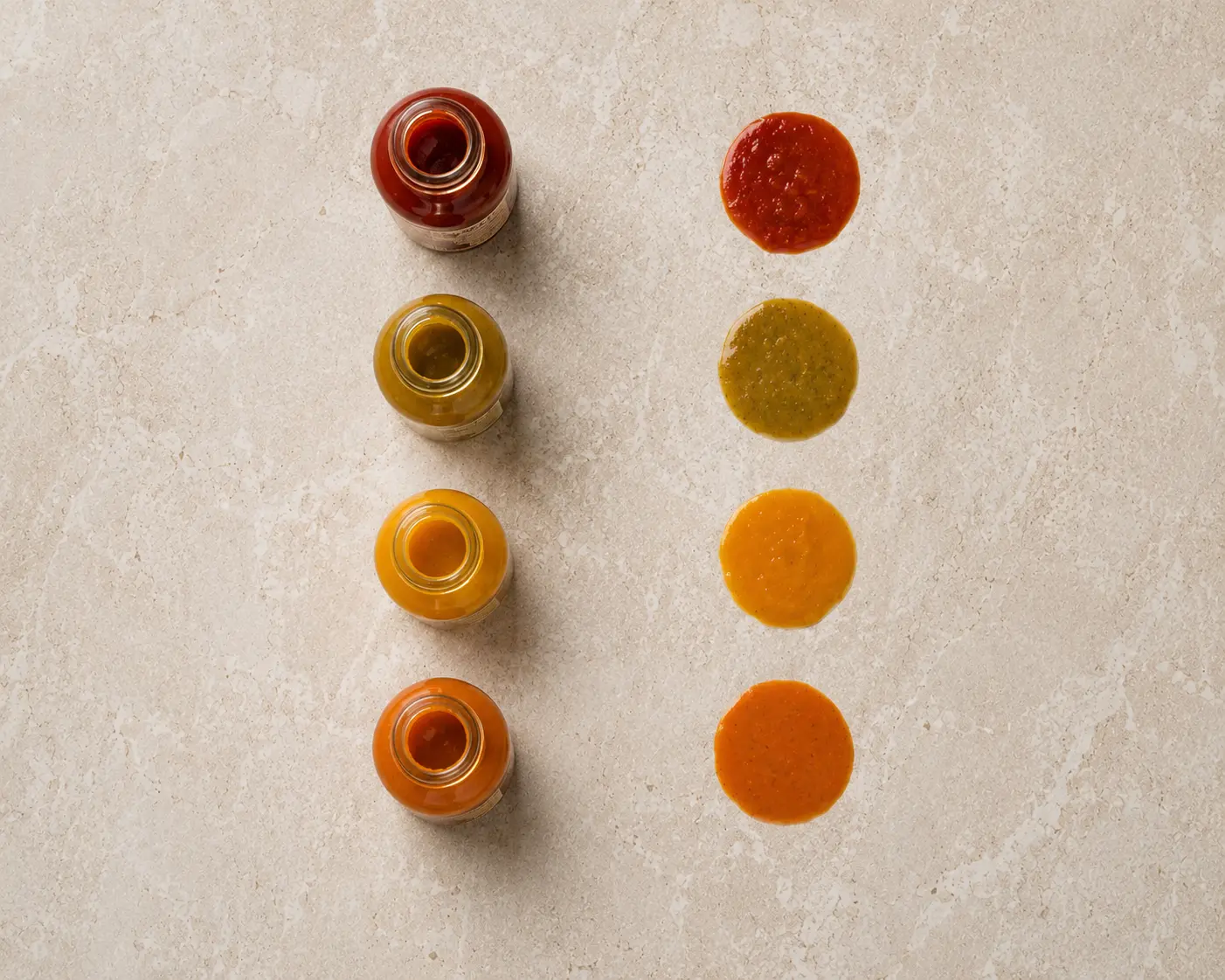Mago Hot Sauce bottle and samples
