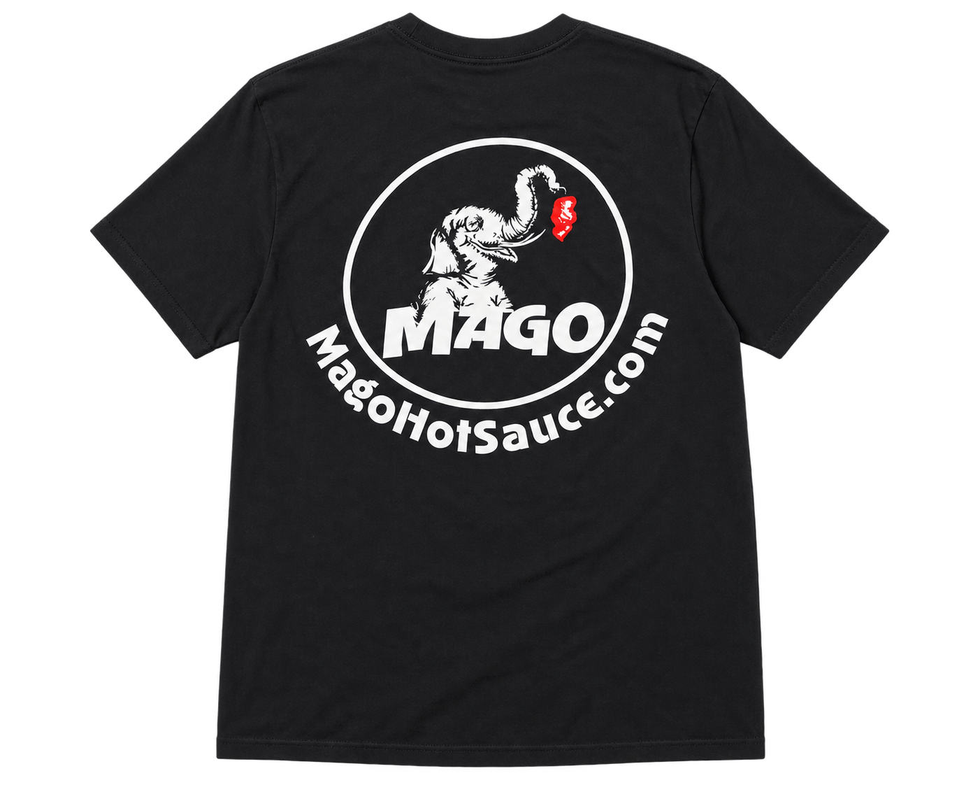 Back of Mago Black Short Sleeve T-Shirt